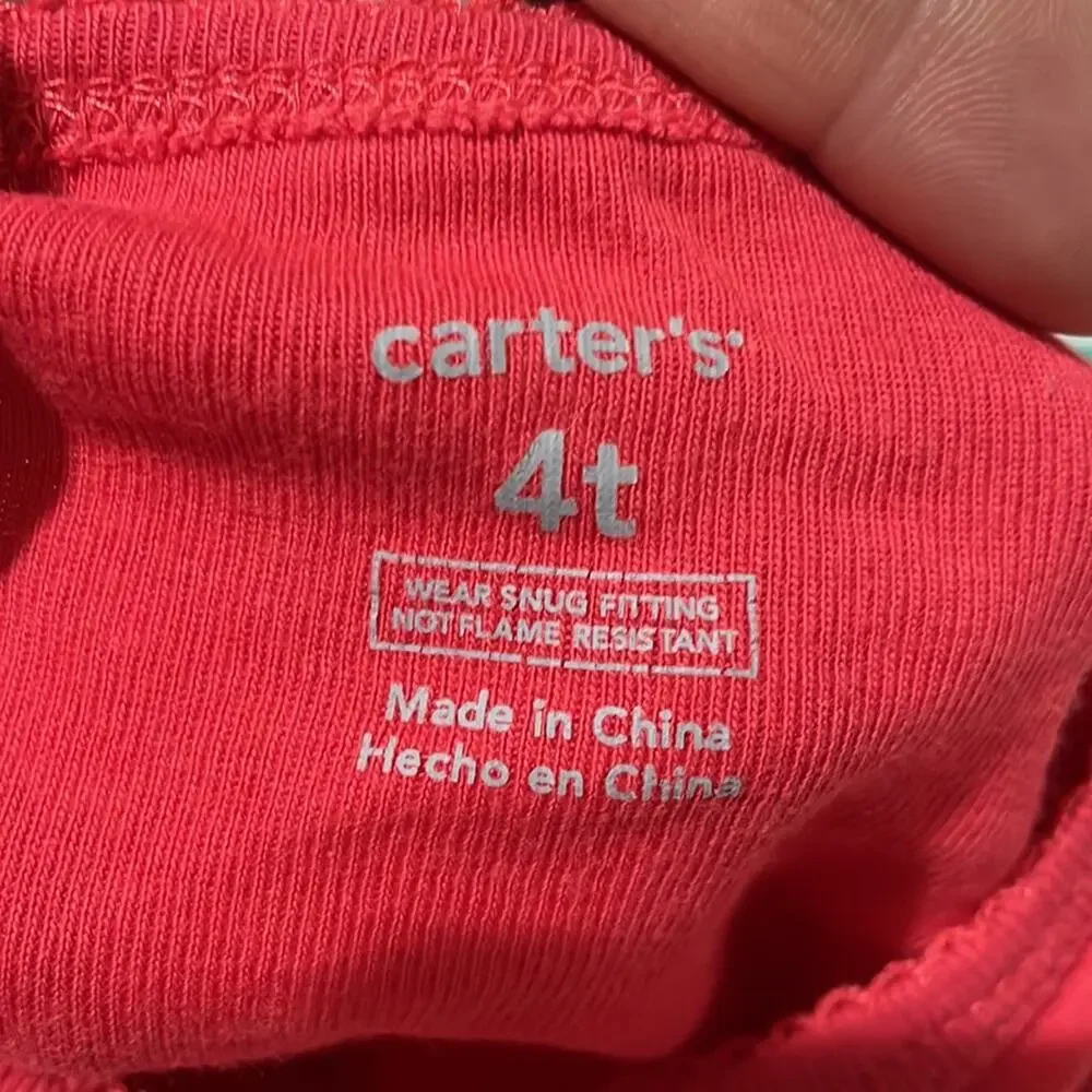 Carters 4t 💯 cotton short sleeve shorts pajamas euc woke up in paradise
